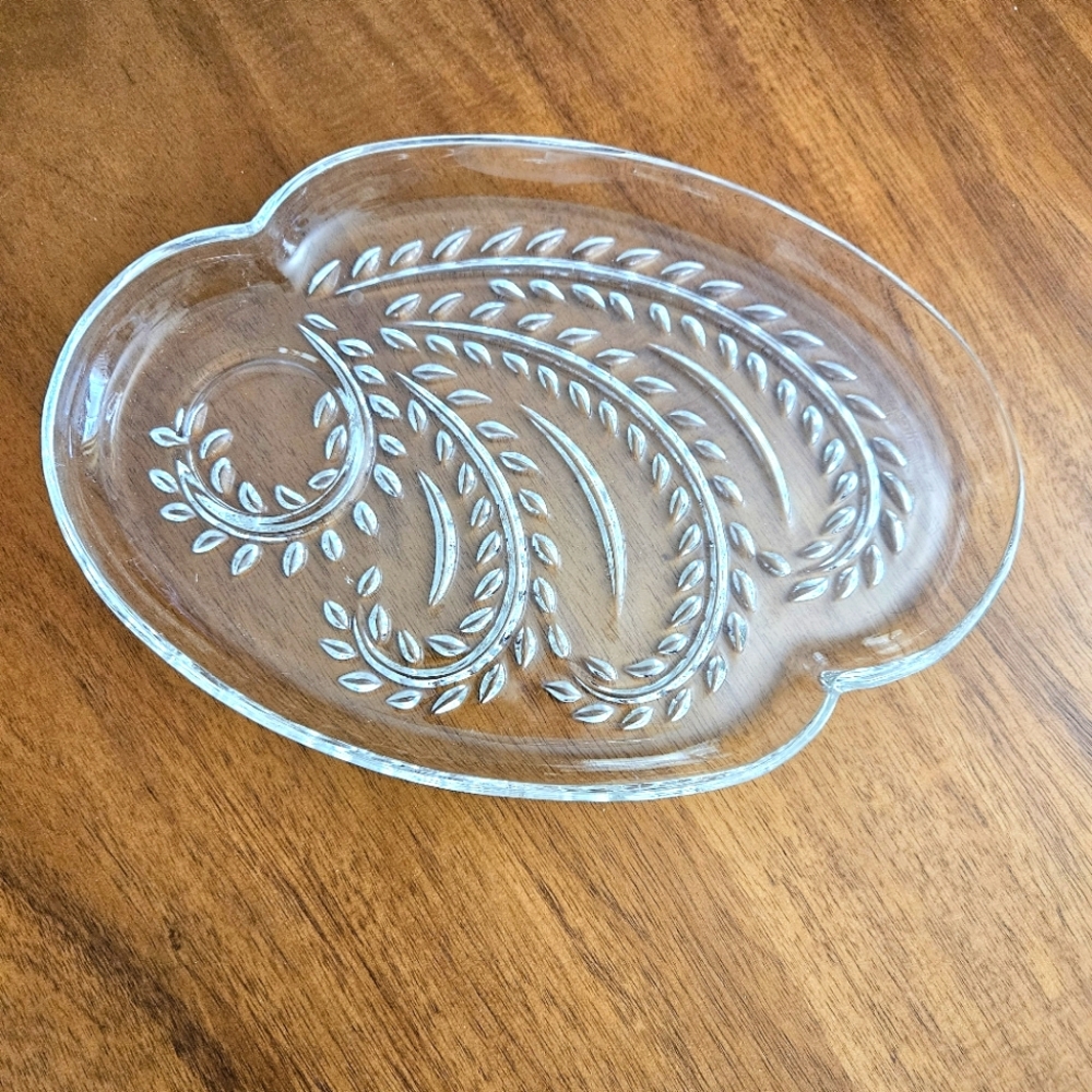 Vintage Federal Glass Snack Plates ~ Set of Five (5)